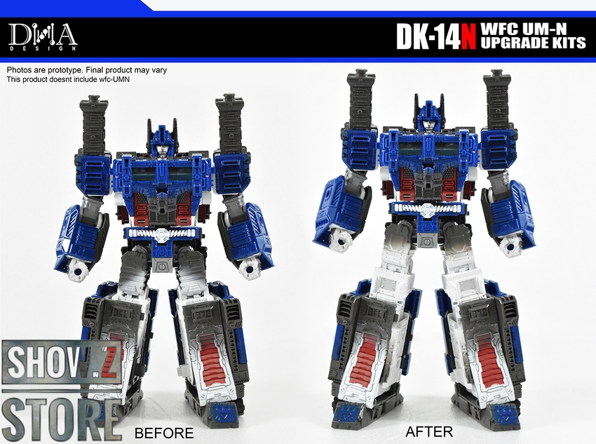 DK-14N WFC Ultra Magnus upgrade showing robot before and after DK-14N WFC Ultra Magnus upgrade showing robot before and after