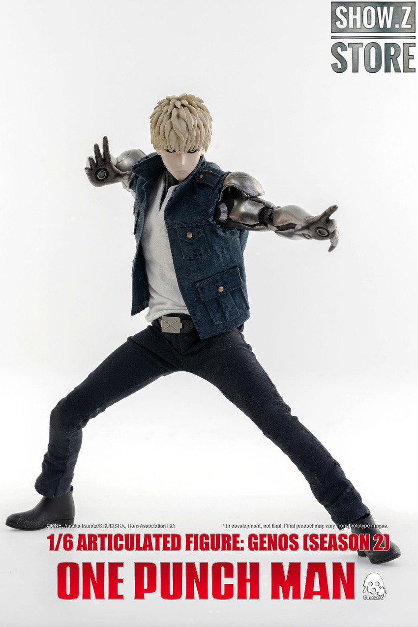 ThreeZero One-Punch Man Genos Standard Edition figure stance ThreeZero One-Punch Man Genos Standard Edition figure stance