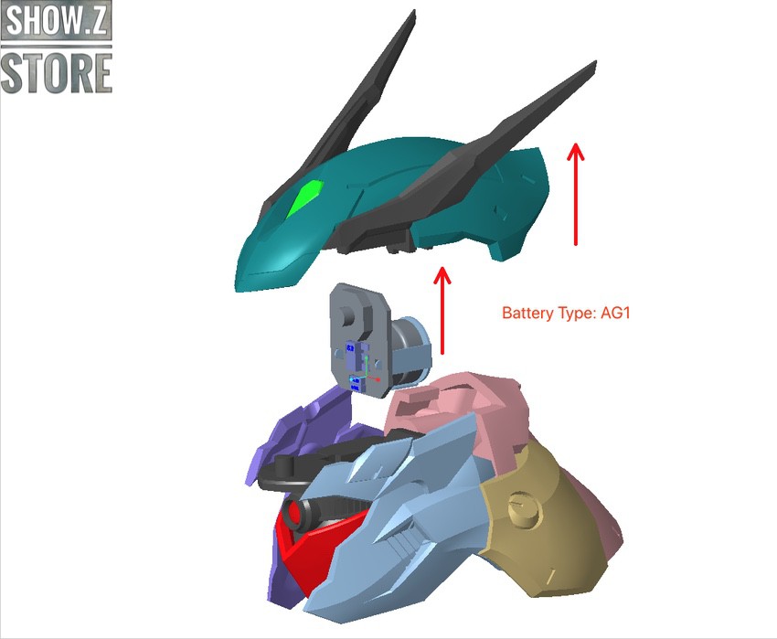 Metal Build AGX-04 Gerbera in sand and blue military colors Metal Build AGX-04 Gerbera in sand and blue military colors