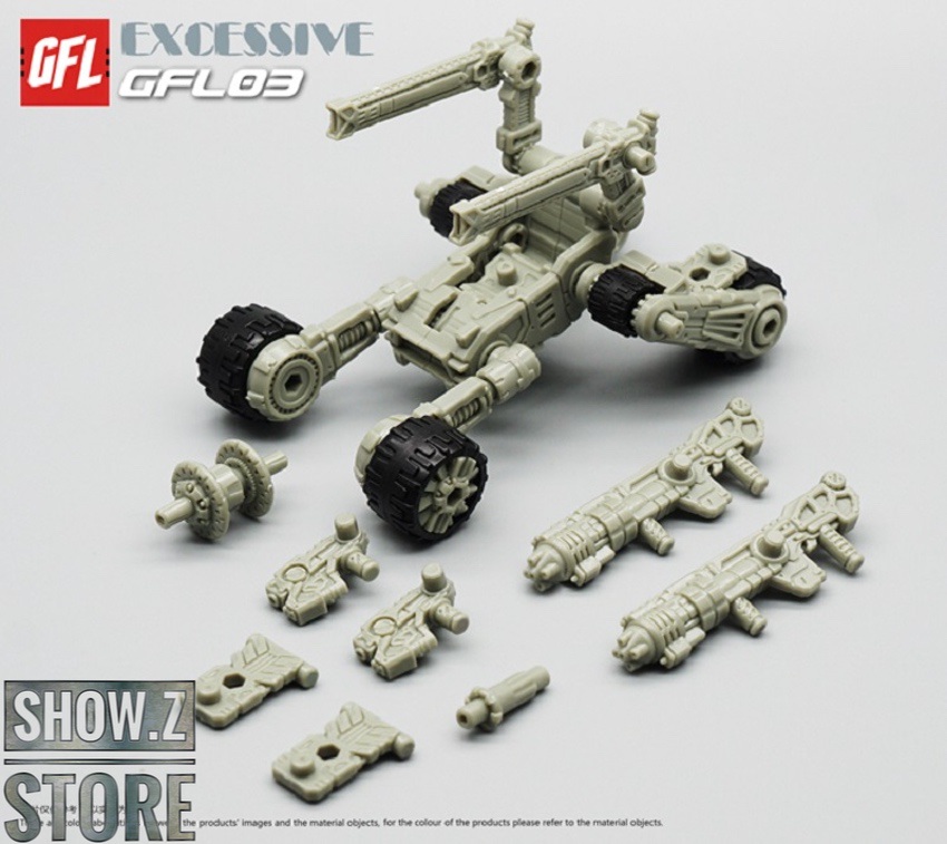 Diaclone GFL03F and GFL03D series model components shown Diaclone GFL03F and GFL03D series model components shown