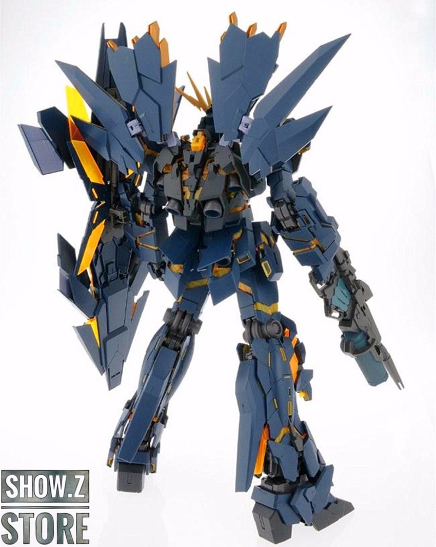 Banshee Gundam figure front-facing pose with full weapon configuration Banshee Gundam figure front-facing pose with full weapon configuration