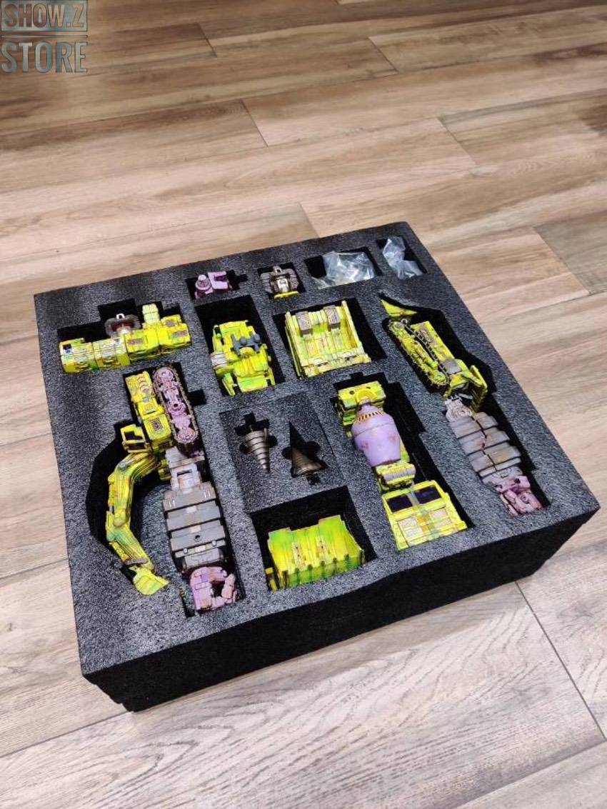 All constructor vehicle parts arranged in foam storage tray organized All constructor vehicle parts arranged in foam storage tray organized