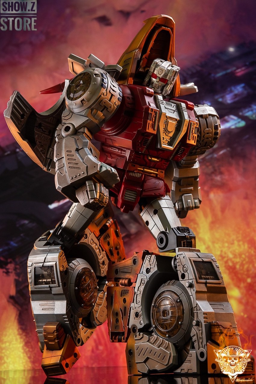 Armored warrior robot with detailed metallic surface texture Armored warrior robot with detailed metallic surface texture