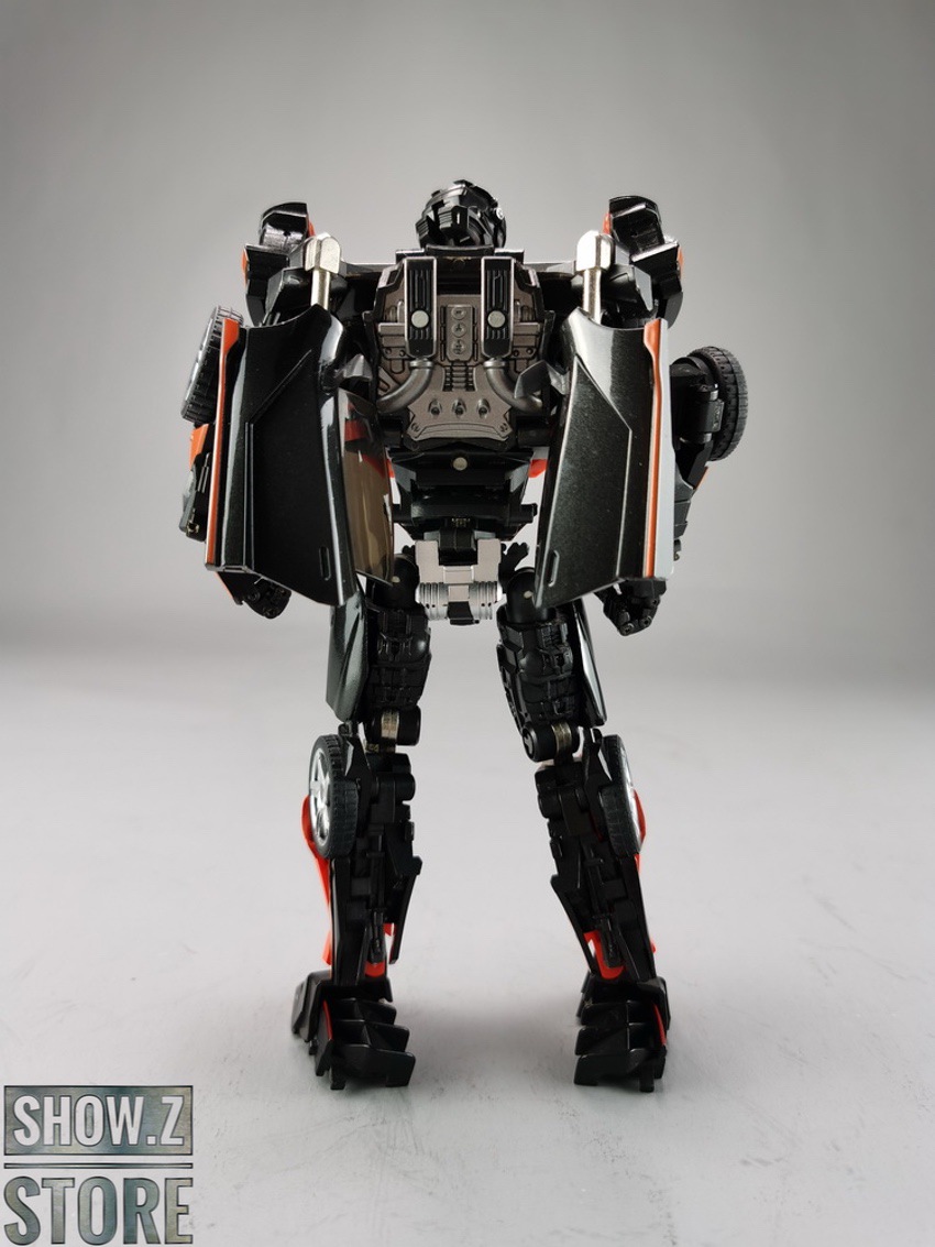 Rear view of hot rod robot with extended side panels Rear view of hot rod robot with extended side panels