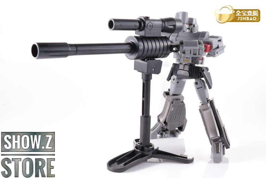Megatron gray robot with cannon weapon and red details Megatron gray robot with cannon weapon and red details