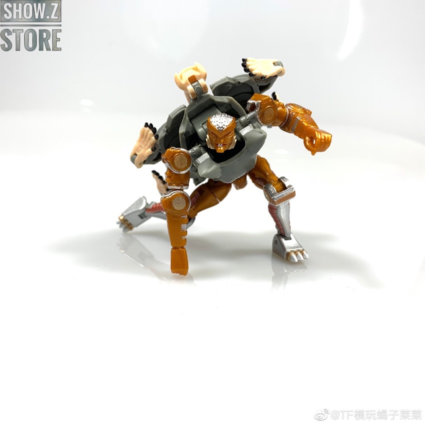 Rattrap robot character in crouching position showcasing transformation Rattrap robot character in crouching position showcasing transformation