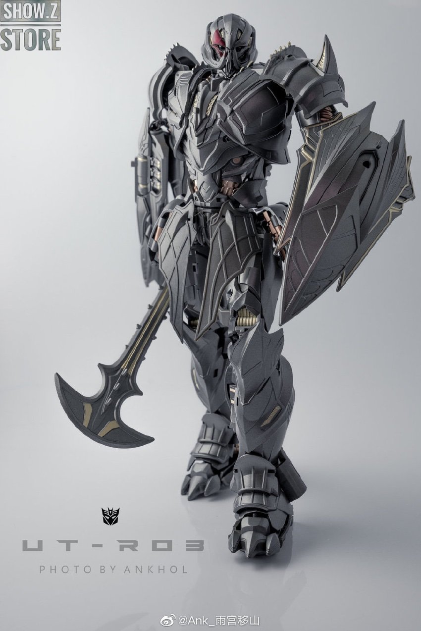 Red Megatron variant showing vehicle mode transformation capabilities Red Megatron variant showing vehicle mode transformation capabilities