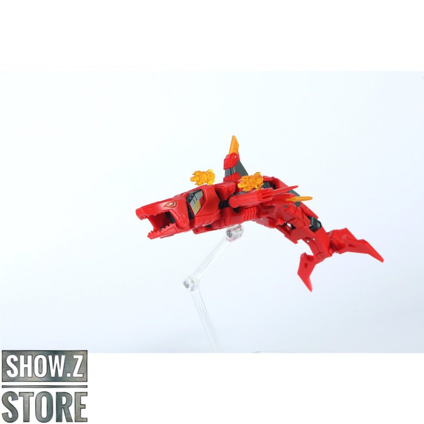 Sharkira figure in neutral stance showing complete transformation capabilities Sharkira figure in neutral stance showing complete transformation capabilities