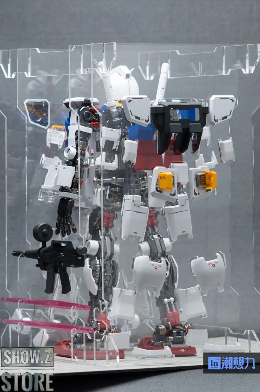 Gundam internal frame display with mechanical components Gundam internal frame display with mechanical components