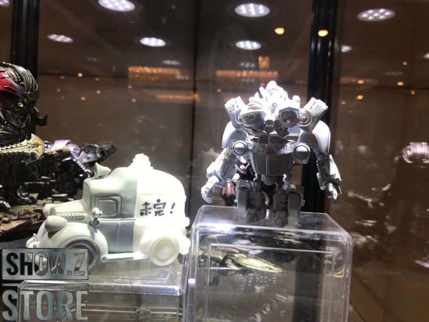 Two character figures in playful standing poses Two character figures in playful standing poses