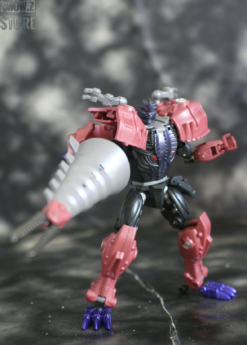 Beast wars style robot in dynamic pose with transforming details Beast wars style robot in dynamic pose with transforming details