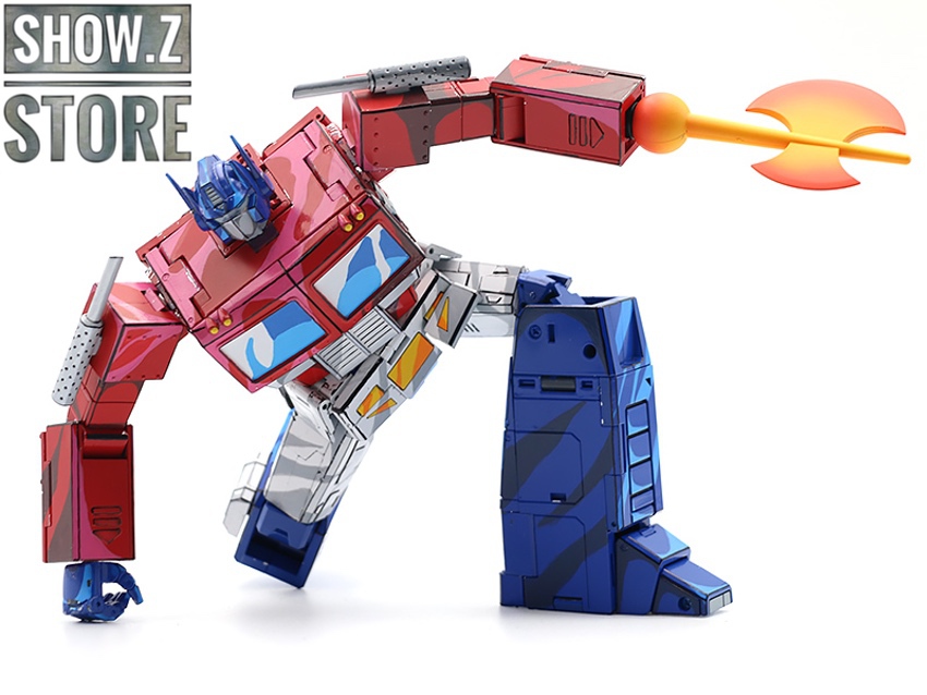 Prime red and blue robot showing detailed articulation points Prime red and blue robot showing detailed articulation points