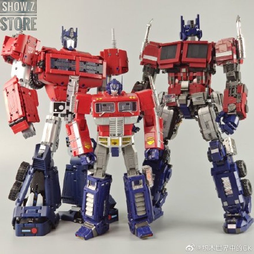 Red blue articulated transforming robot figure closeup Red blue articulated transforming robot figure closeup