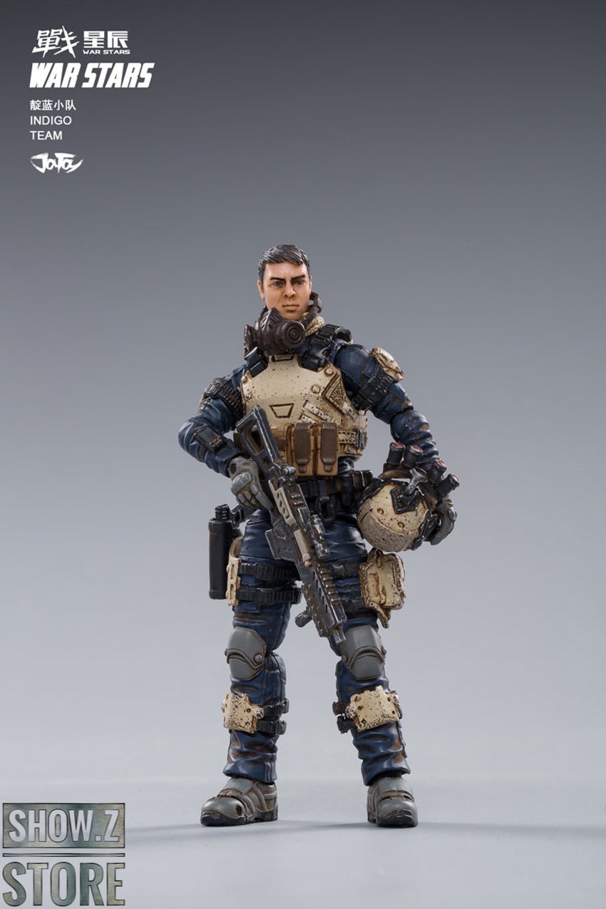 War Stars Starhawk Indigo team soldier with blue armor tactical gear War Stars Starhawk Indigo team soldier with blue armor tactical gear