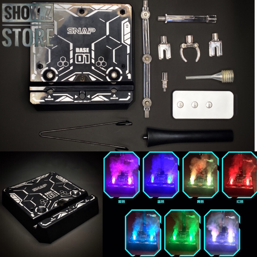 SNAP Remote Smoke Display Stand LED silver version base with lights SNAP Remote Smoke Display Stand LED silver version base with lights