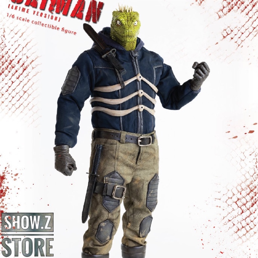 Threezero 1/6 Dorohedoro Caiman figure yellow head dark clothing Threezero 1/6 Dorohedoro Caiman figure yellow head dark clothing