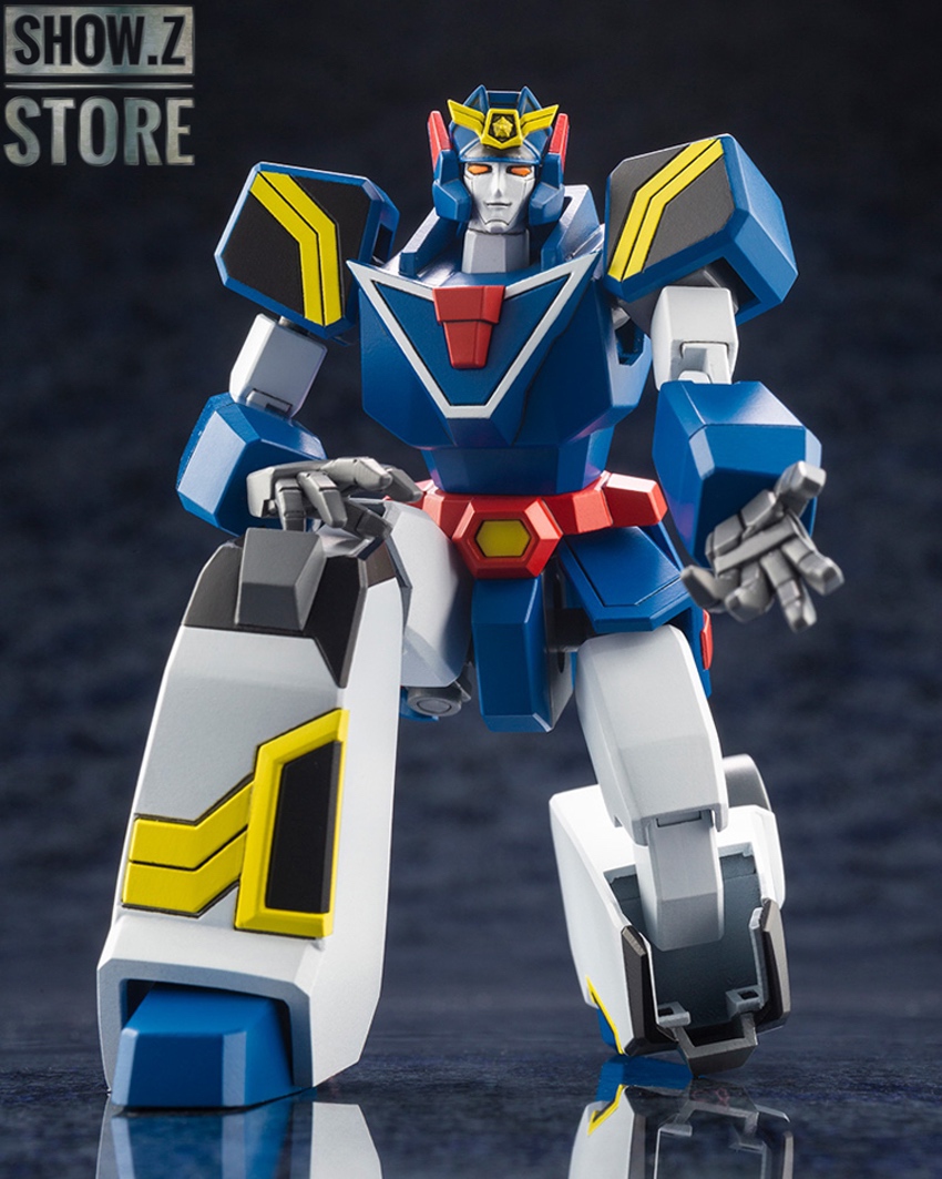 Blue and white robot with detailed armor plating Blue and white robot with detailed armor plating