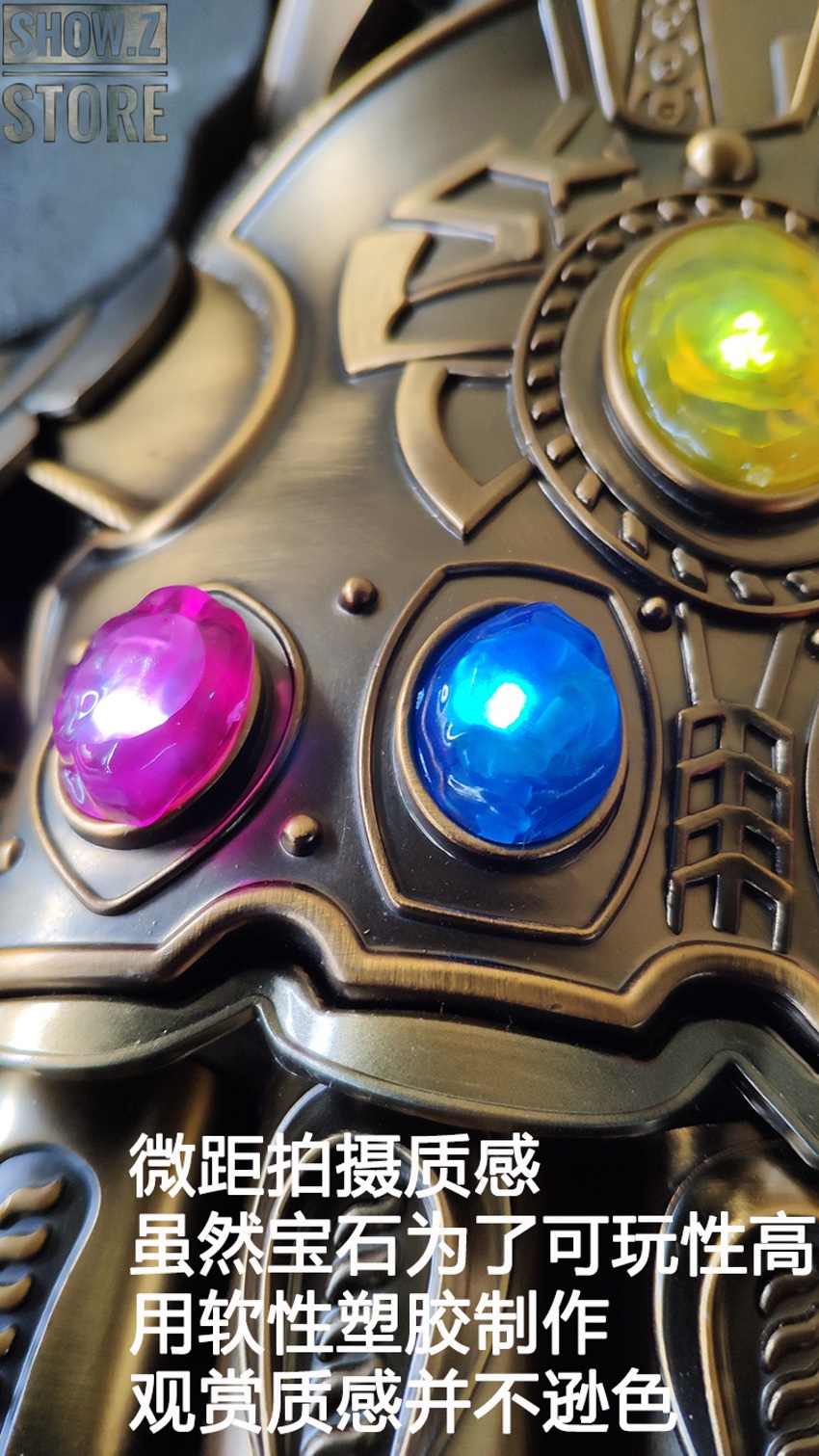 Wearable Infinity Gauntlet with interactive glowing power stones Wearable Infinity Gauntlet with interactive glowing power stones