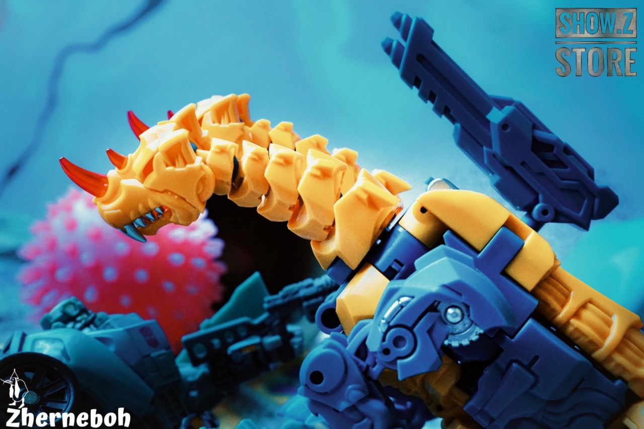 TFC Toys transforming mecha in dynamic battle pose with detail TFC Toys transforming mecha in dynamic battle pose with detail