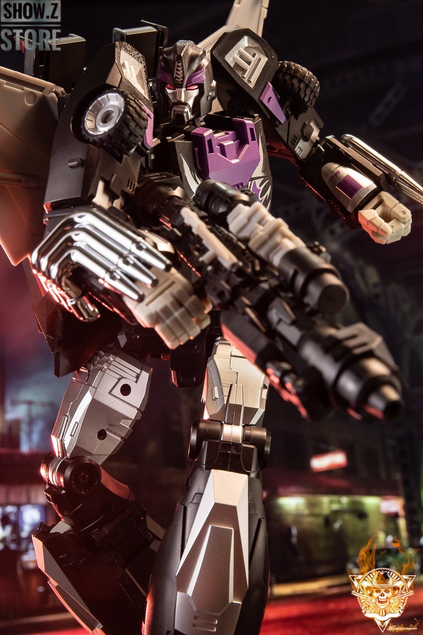 Close-up of robot head and upper body with purple accents Close-up of robot head and upper body with purple accents