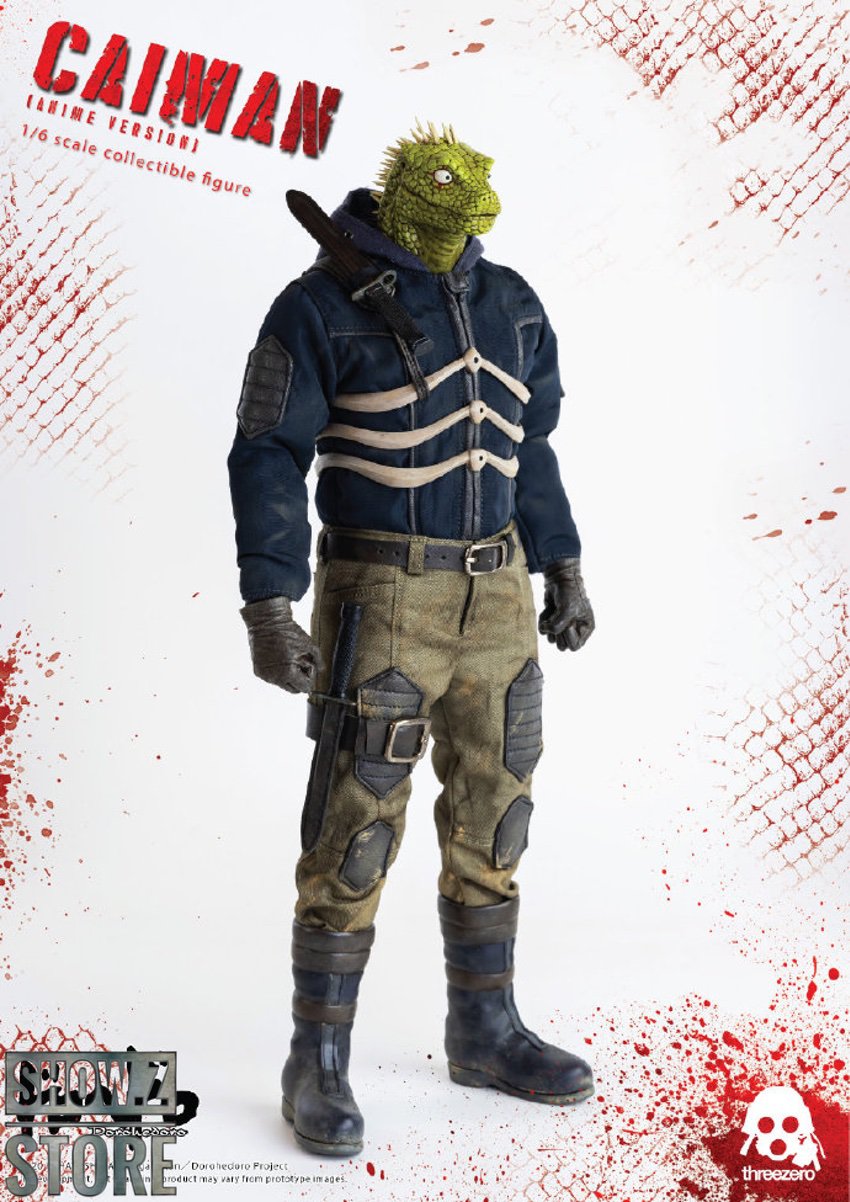 Dorohedoro anime character Caiman with detailed reptile head sculpt Dorohedoro anime character Caiman with detailed reptile head sculpt