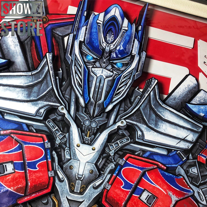 Blue and red Optimus Prime head metallic wall decoration Blue and red Optimus Prime head metallic wall decoration
