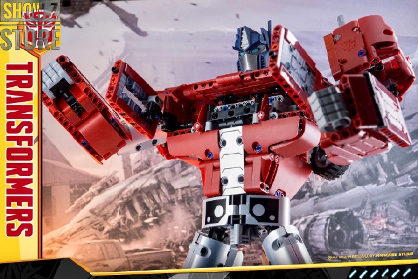 Dynamic warrior pose Optimus Prime action figure display Dynamic warrior pose Optimus Prime action figure display