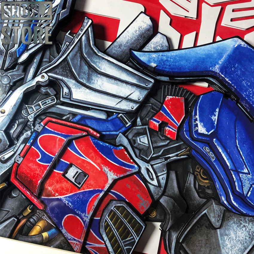 Transformers wall art close-up of prime character details Transformers wall art close-up of prime character details