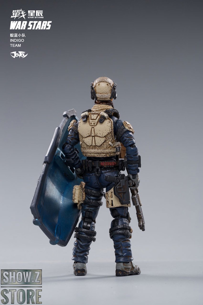 JoyToy War Stars Indigo team soldier with tactical armor equipment display JoyToy War Stars Indigo team soldier with tactical armor equipment display