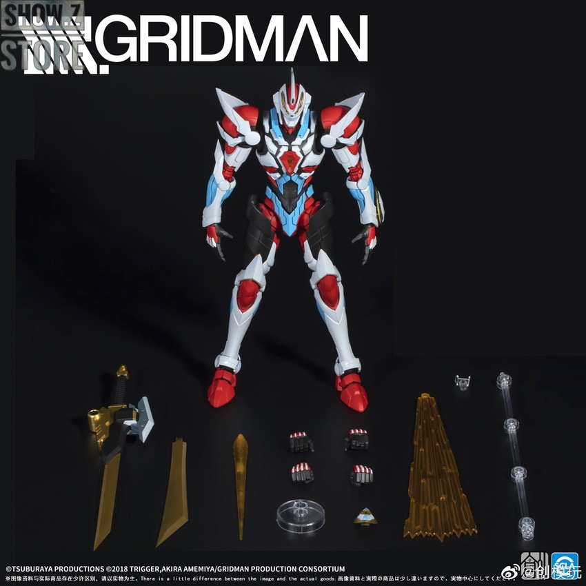 ChuangMoWan Gridman white red blue hero robot figure with accessories ChuangMoWan Gridman white red blue hero robot figure with accessories
