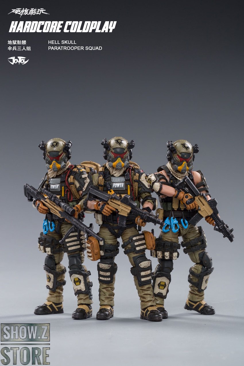 Hardcore Coldplay Hell Skull Paratrooper soldier action figures tactical gear Hardcore Coldplay Hell Skull Paratrooper soldier action figures tactical gear