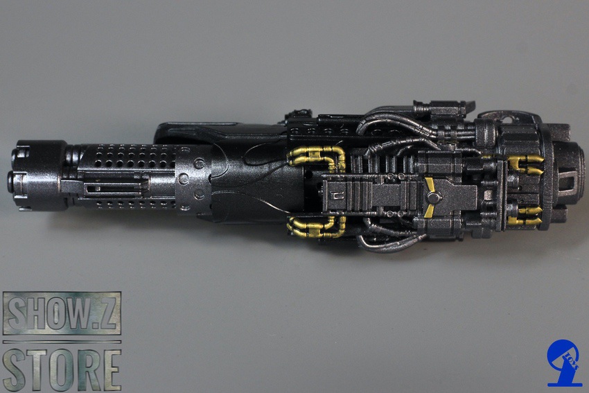 Ion blaster fully assembled showing internal mechanical components Ion blaster fully assembled showing internal mechanical components