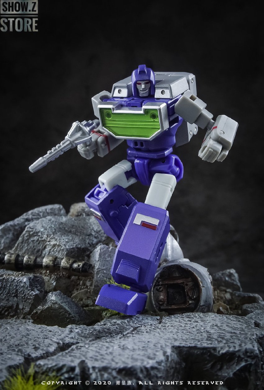 Silver purple transforming robot camera device Silver purple transforming robot camera device
