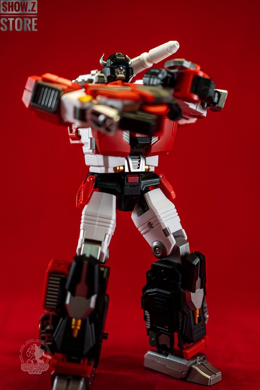 Redbull Sideswipe robot with extended weapon arm in action pose Redbull Sideswipe robot with extended weapon arm in action pose