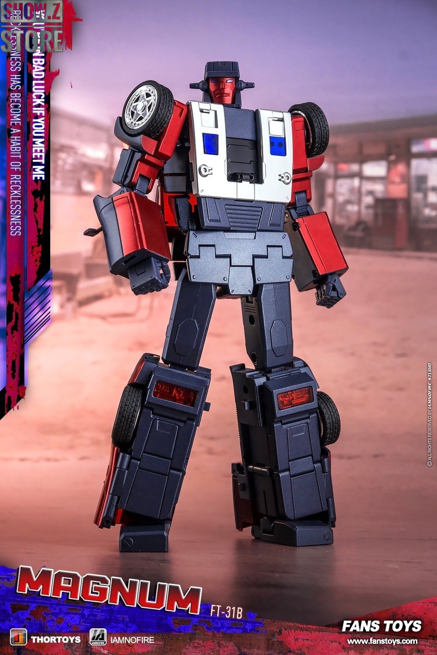 FansToys FT-31B Magnum Wildrider red and white robot truck with large wheels FansToys FT-31B Magnum Wildrider red and white robot truck with large wheels