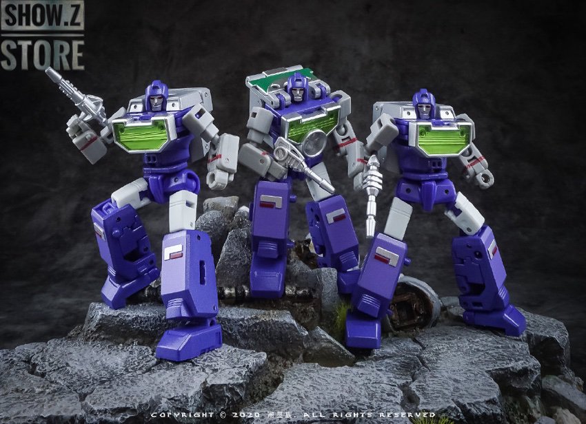 Purple white camera robot chimera reflector figure Purple white camera robot chimera reflector figure