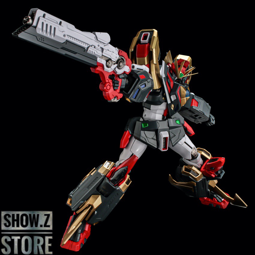 Heavy armored mecha Sigman Gravion in battle ready position Heavy armored mecha Sigman Gravion in battle ready position