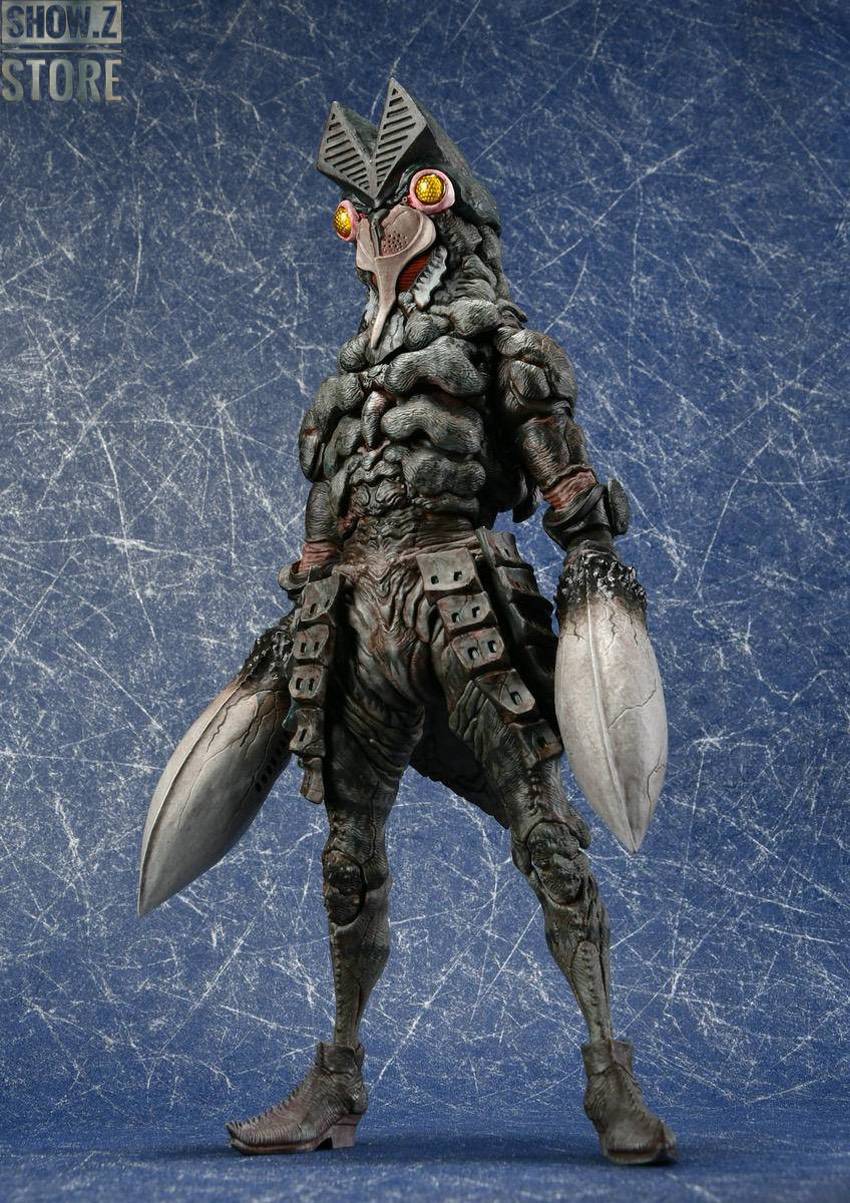 Dark Baltan alien monster displaying sharp details and combat ready stance Dark Baltan alien monster displaying sharp details and combat ready stance