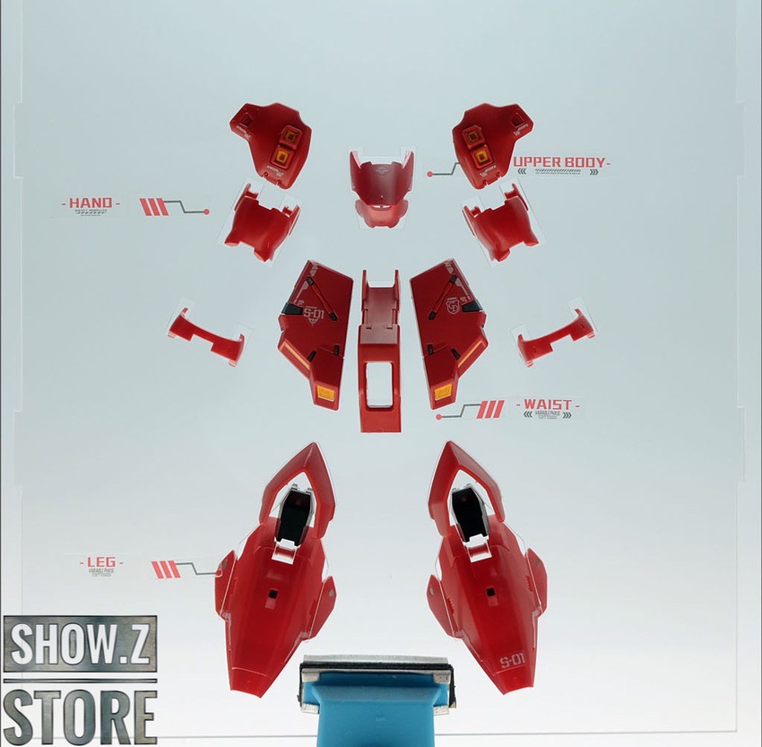 MSN-04 Sazabi scale model with internal structure highlighted MSN-04 Sazabi scale model with internal structure highlighted