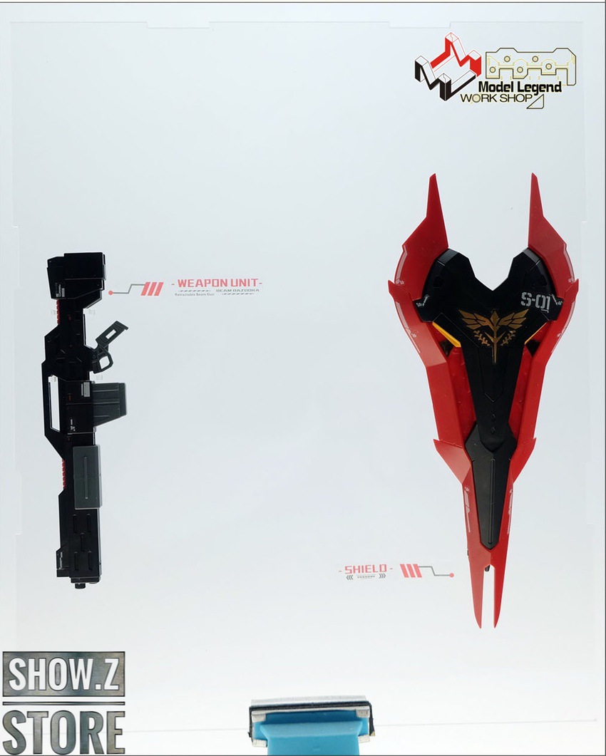 Sazabi Gundam model with detailed interior parts visible Sazabi Gundam model with detailed interior parts visible