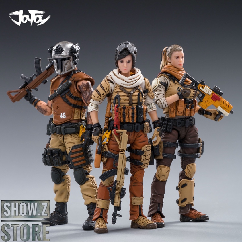 JoyToy 45st Wasteland Hunter Legion three tan brown figures JoyToy 45st Wasteland Hunter Legion three tan brown figures