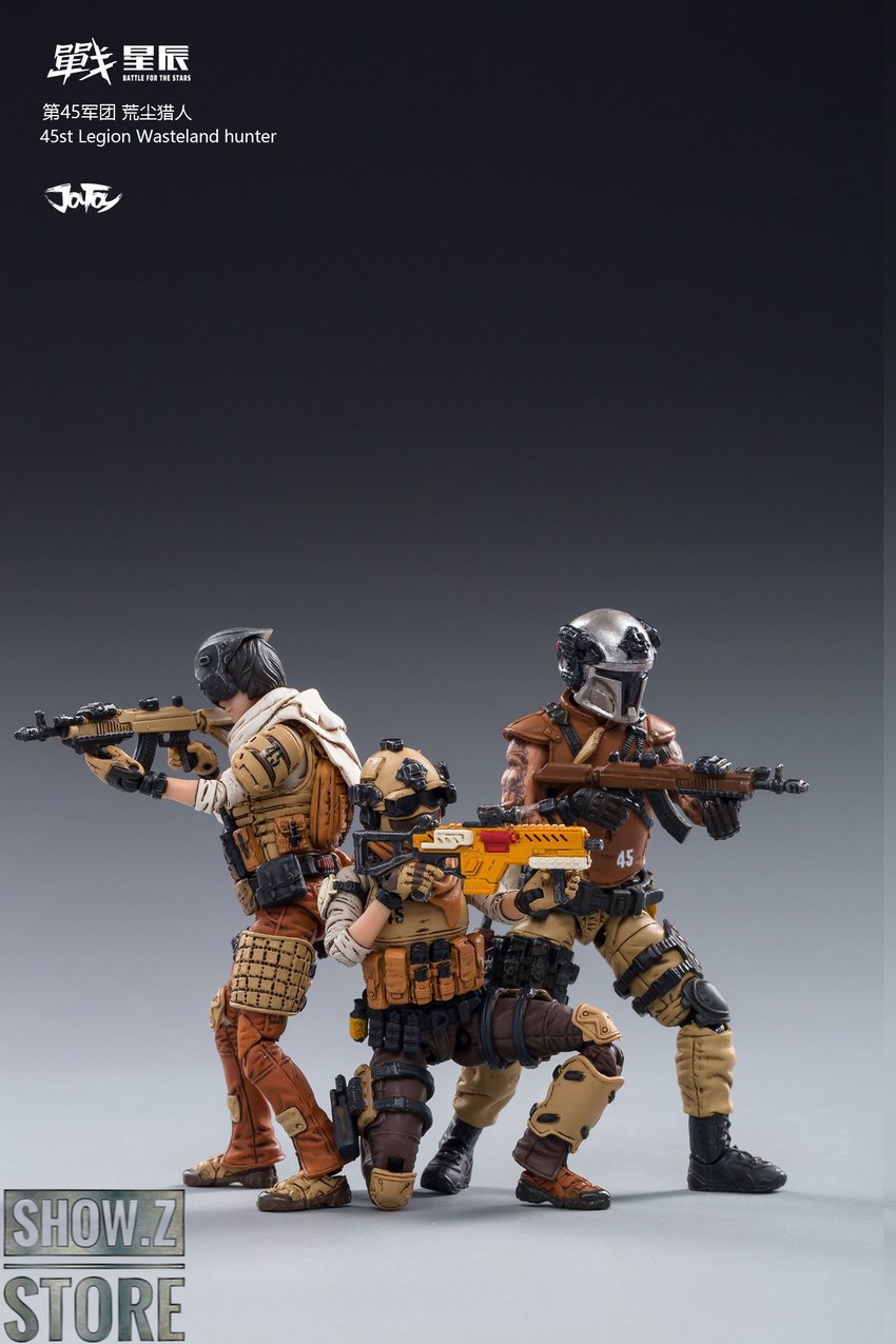 Wasteland Legion soldiers dual guns active combat stance Wasteland Legion soldiers dual guns active combat stance
