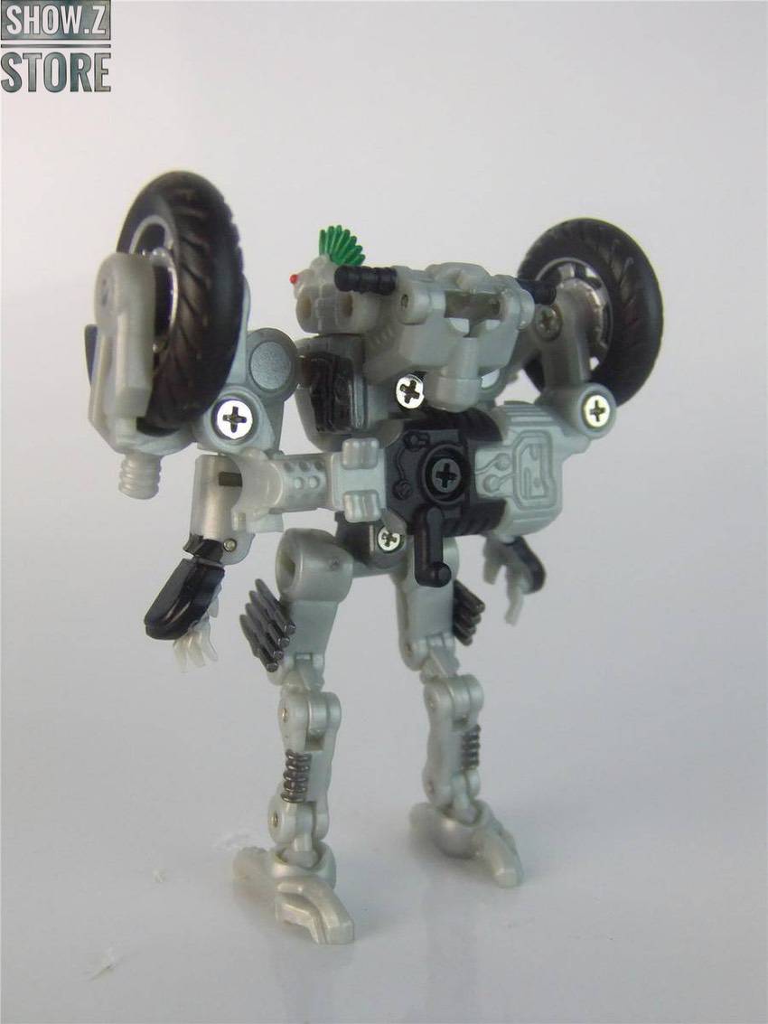 Detailed transformation robot showing motorcycle and robot modes Detailed transformation robot showing motorcycle and robot modes