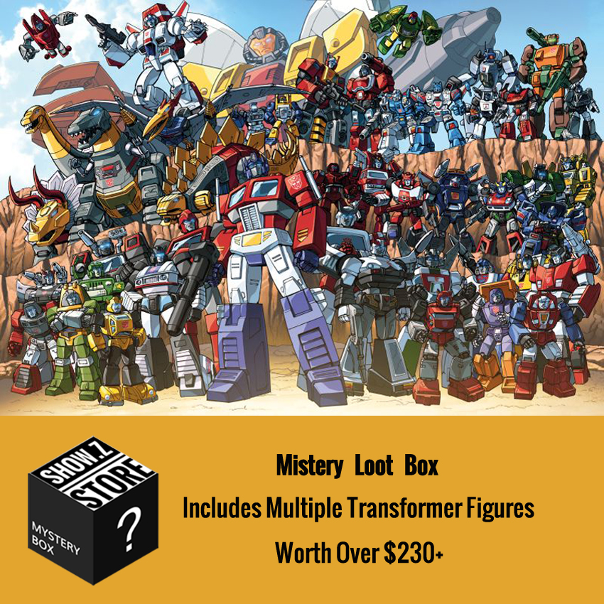 ShowZ Store Mystery Loot Box Season 1 featuring multiple collectible Transformer figures ShowZ Store Mystery Loot Box Season 1 featuring multiple collectible Transformer figures