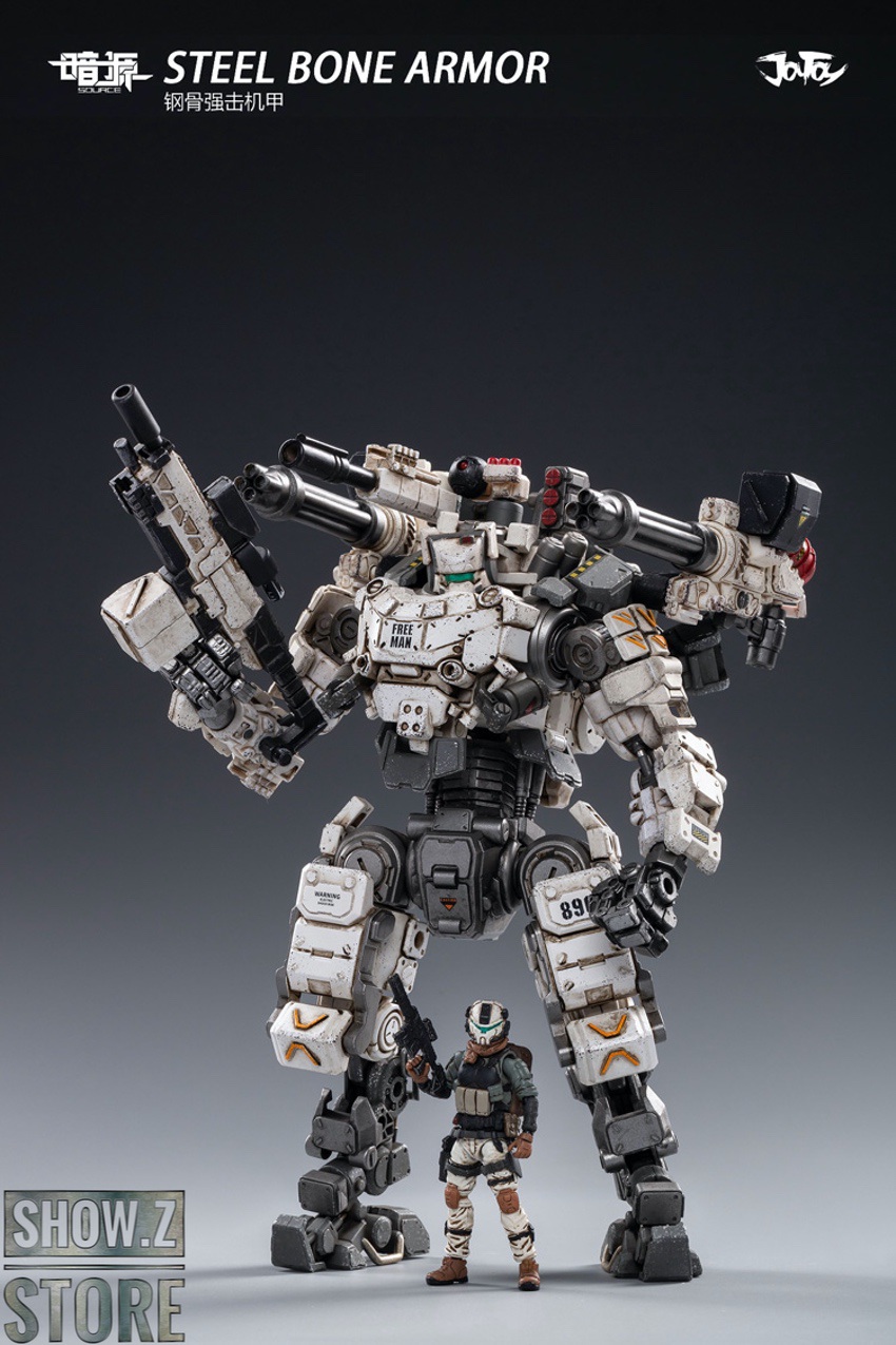 Steel Bone Armor standing pose with small pilot figure included Steel Bone Armor standing pose with small pilot figure included