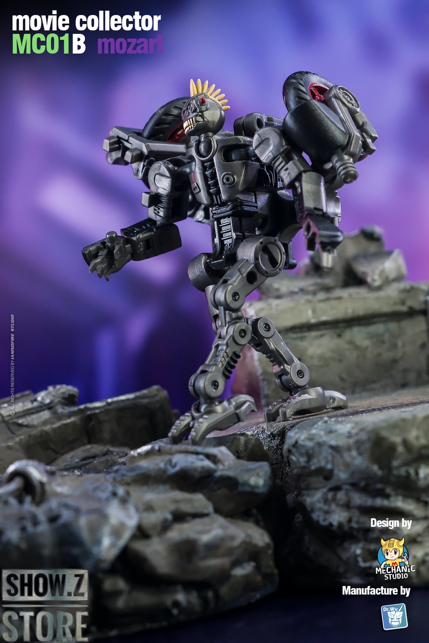 Mozart in beast mode on rocky terrain with purple background Mozart in beast mode on rocky terrain with purple background