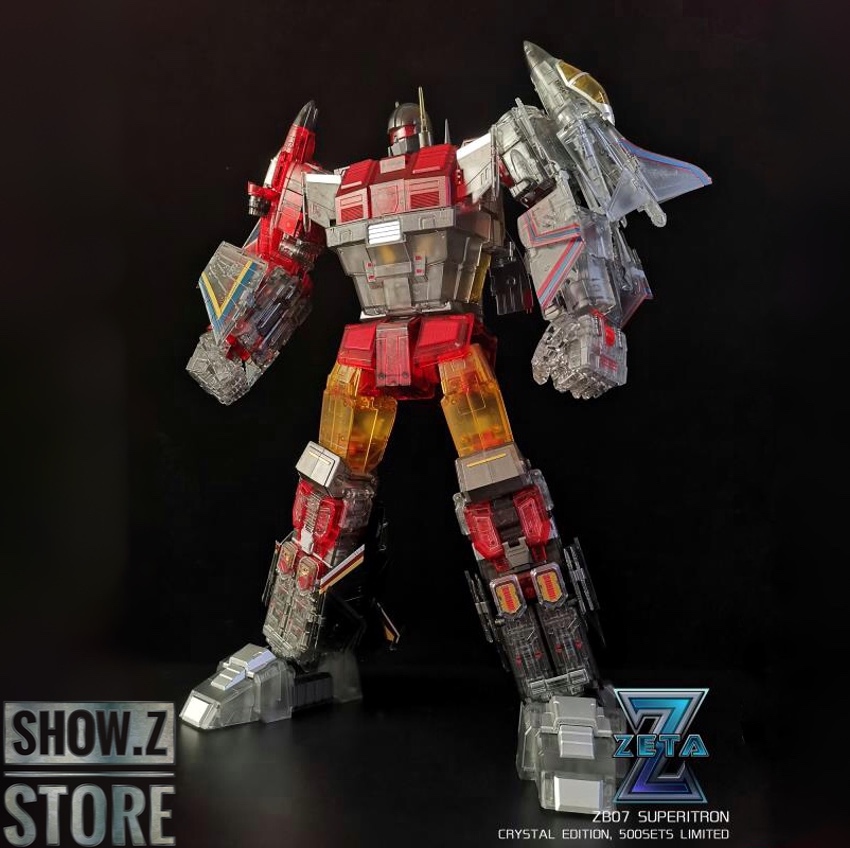 Zeta Toys Superion Clear Version set of 6 robots combined stance Zeta Toys Superion Clear Version set of 6 robots combined stance