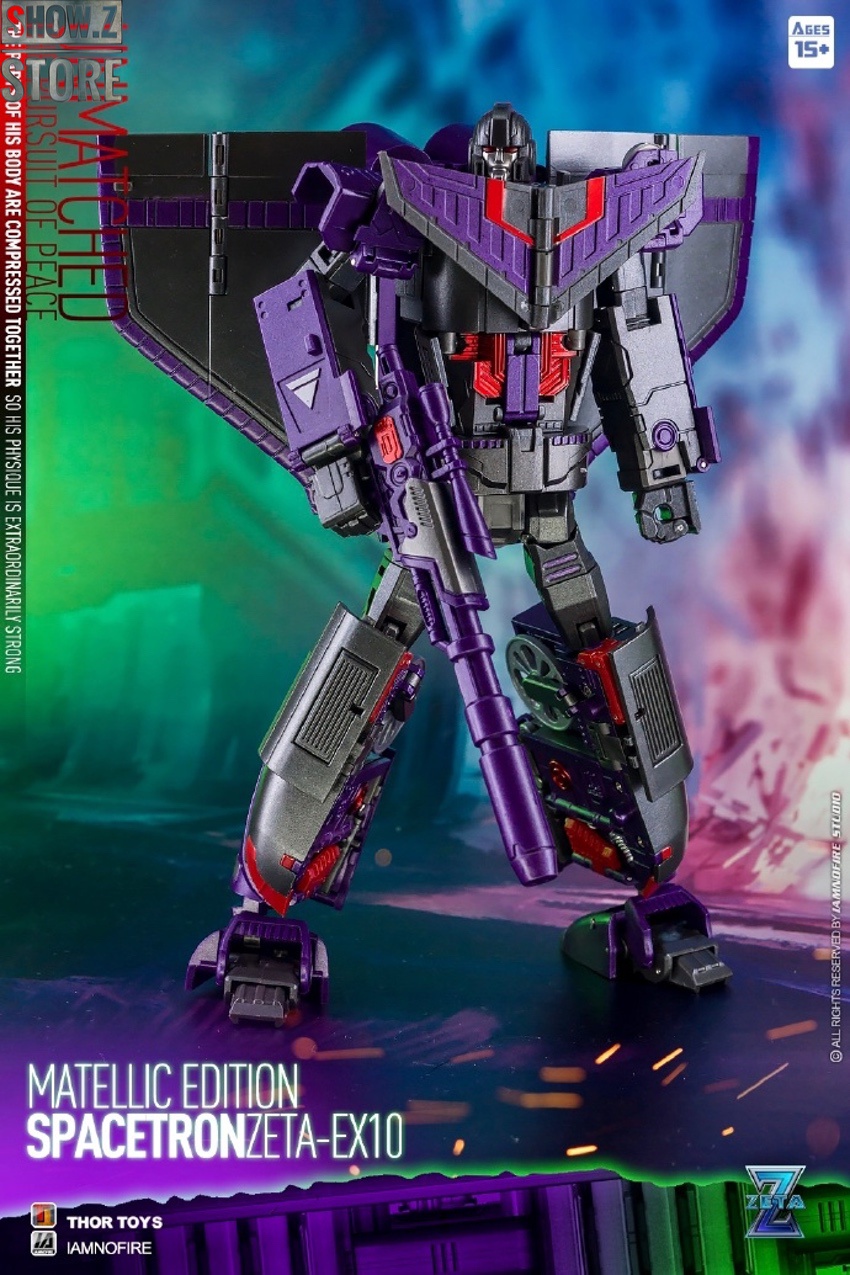 Spacetron EX-10 robot figure with purple metallic paint Spacetron EX-10 robot figure with purple metallic paint