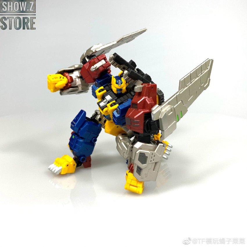 Beast robot in mid-transformation showing mixed forms Beast robot in mid-transformation showing mixed forms
