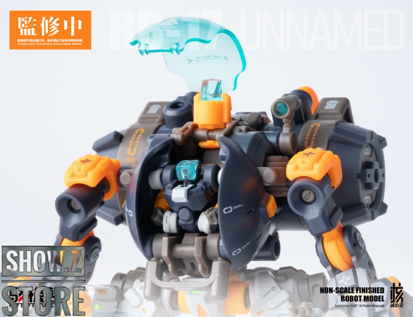 RB-17 Abyssal crystal core glowing interior build display RB-17 Abyssal crystal core glowing interior build display